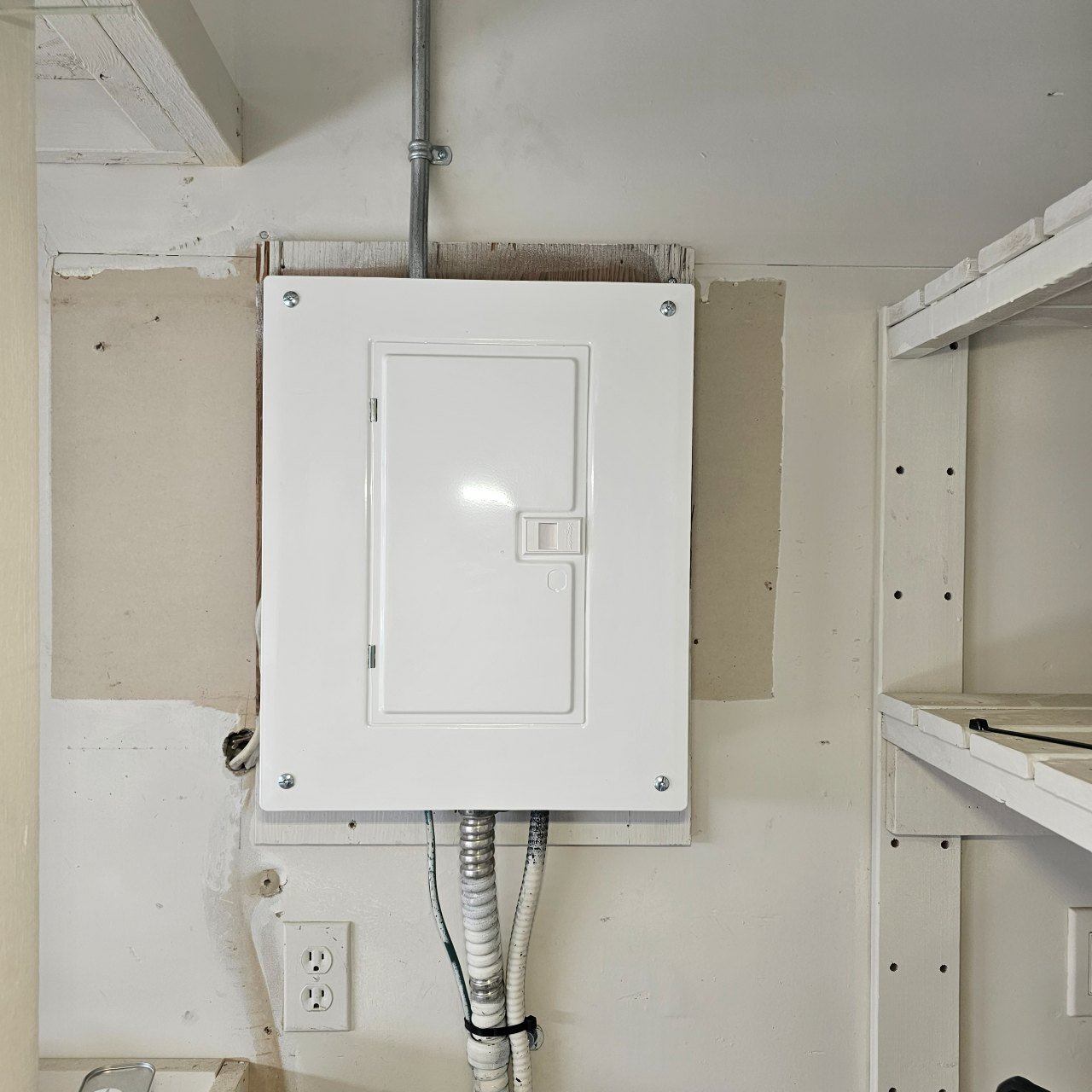 Replacement electrical panel installed by Tigley Electrical Services